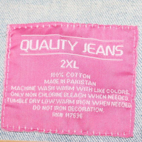 Quality Jeans Brand Jean Jacket 2X - Picture 4 of 4